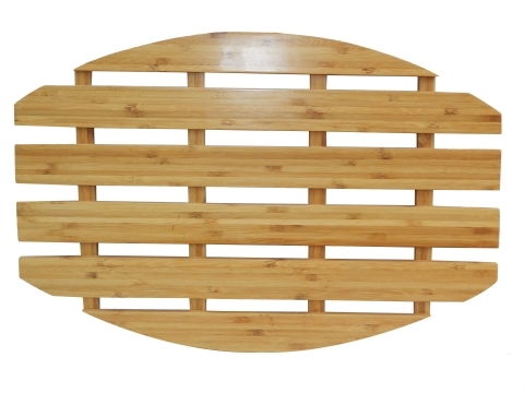 Bamboo bath mat oval